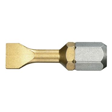 Bit 1/4" L25mm for slotted screws - titanium, standard type no. ES.12T